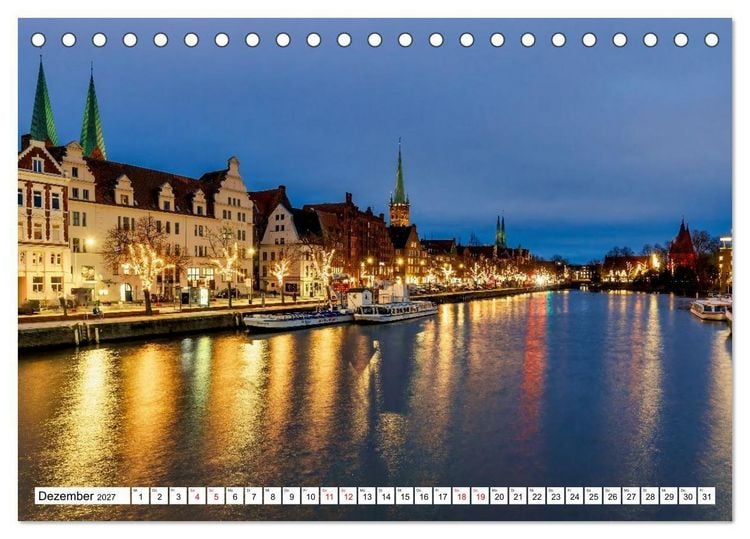 Produktbild: L&uuml;beck &ndash; Poetische Ansichten (Tischkalender 2027 DIN A5 quer), CALVENDO Monatskalender