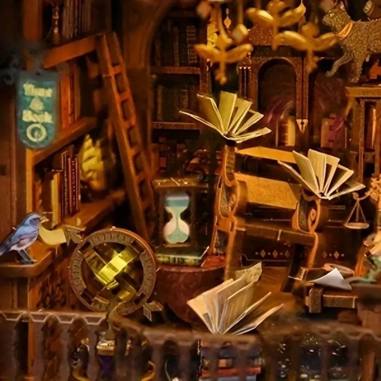 Produktbild: FiguredArt SL06 - DIY Book Nook, Wunderbibliothek, Puzzle 256 Teile, Miniatur-Diorama