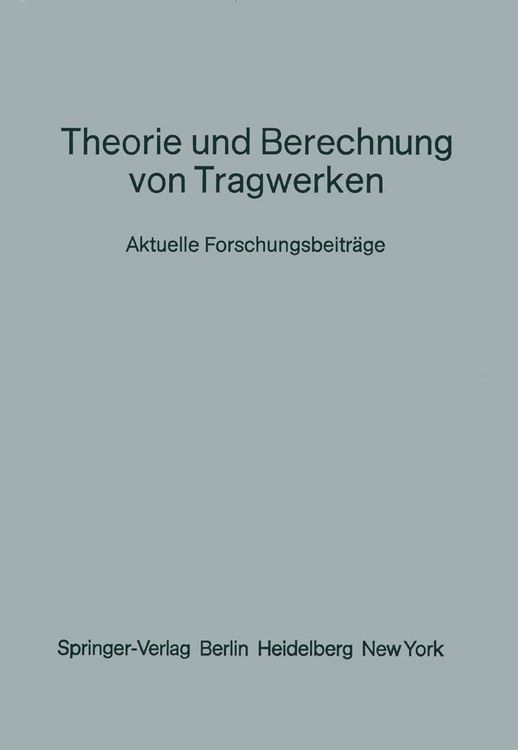 Produktbild: Theorie und Berechnung von Tragwerken