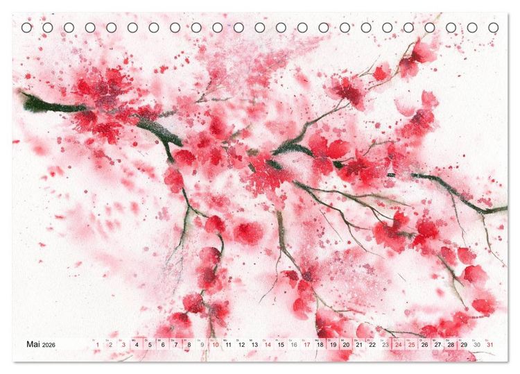 Produktbild: Jahreszeiten Aquarelle (Tischkalender 2026 DIN A5 quer), CALVENDO Monatskalender