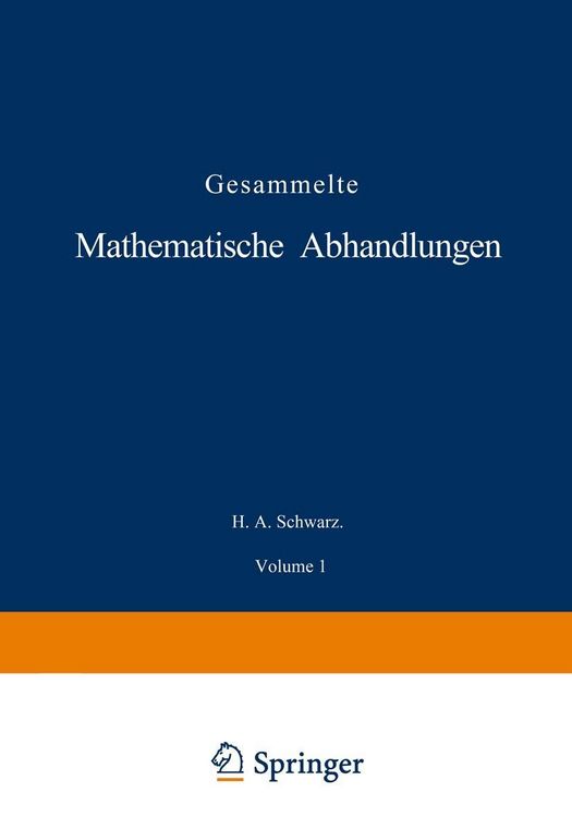 Produktbild: Gesammelte Mathematische Abhandlungen