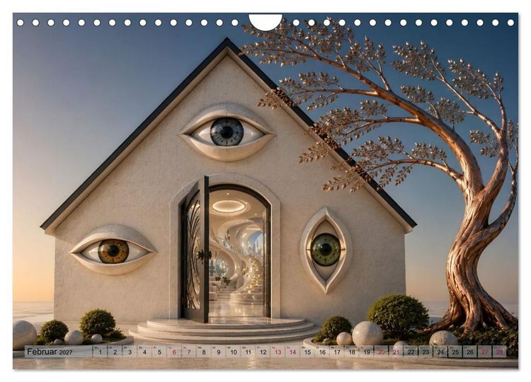 Produktbild: Vision und Imagination - 12 Bilder aus einer m&ouml;glichen Zukunft (Wandkalender 2027 DIN A4 quer), CALVENDO Monatskalender