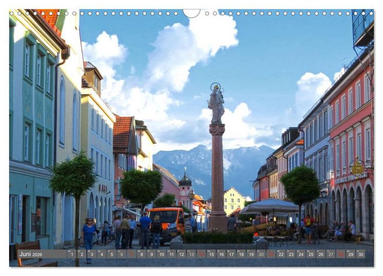 Produktbild: Murnau und das Blaue Land - Aquarelle und Fotografien (Wandkalender 2026 DIN A3 quer), CALVENDO Monatskalender