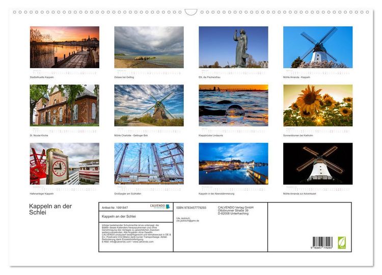 Produktbild: Kappeln an der Schlei (Wandkalender 2026 DIN A2 quer), CALVENDO Monatskalender