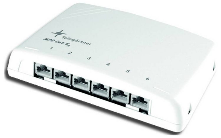 Produktbild: Teleg&auml;rtner 100006988 Verteiler CAT 6a Grau