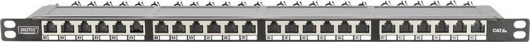 Produktbild: Digitus DN-91624S-SL-EA 24 Port Netzwerk-Patchpanel 483mm (19\") CAT 6a 0.5 HE