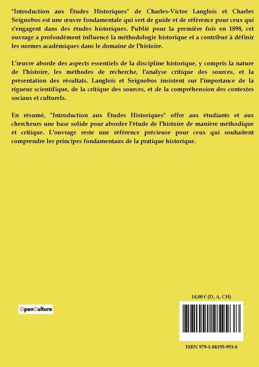 Produktbild: Introduction aux &Eacute;tudes Historiques