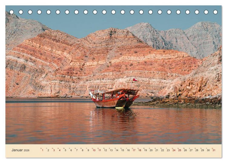 Produktbild: Musandam - Die omanische Exklave im geheimnisvollen Orient (Tischkalender 2026 DIN A5 quer), CALVENDO Monatskalender