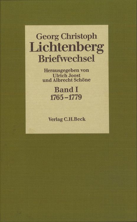 Produktbild: Lichtenberg Briefwechsel Bd. 1: 1765-1779