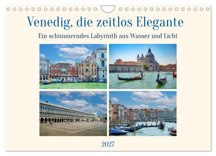 Produktbild: Venedig, die zeitlos Elegante (Wandkalender 2027 DIN A4 quer), CALVENDO Monatskalender
