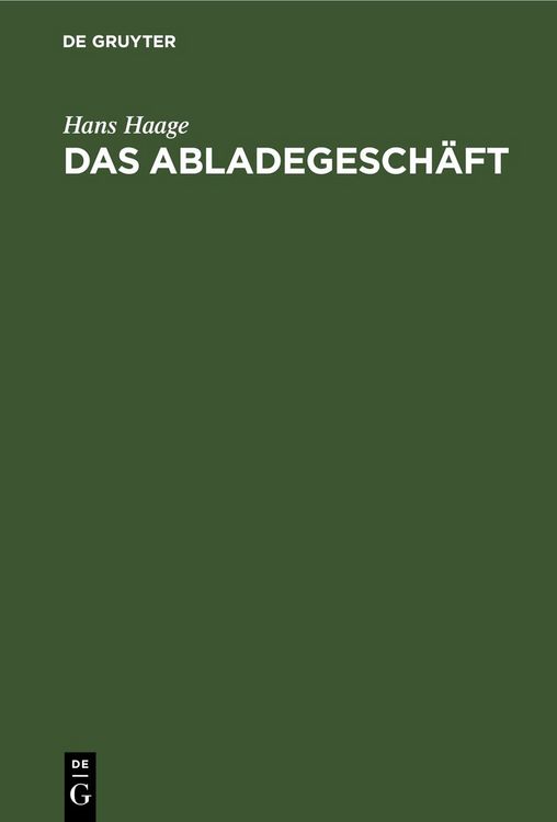 Produktbild: Das Abladegesch&auml;ft