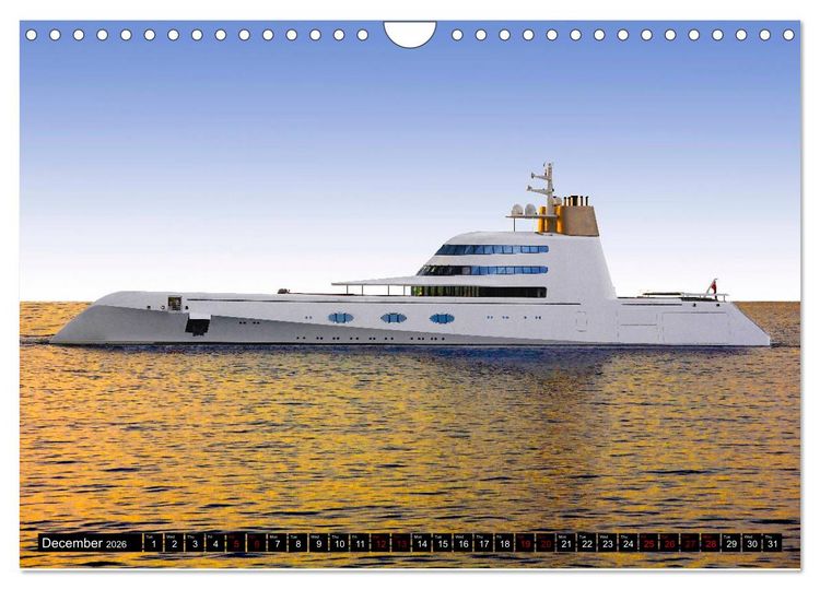 Produktbild: SUPERYACHTS (Wall Calendar 2026 DIN A4 landscape), CALVENDO 12 Month Wall Calendar