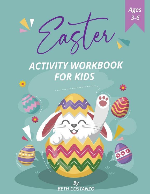 Produktbild: Pre-K, Kindergarten Easter Activity Workbook for Kids! Ages 3-6