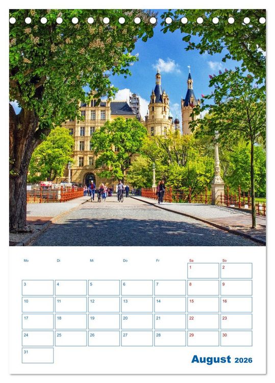 Produktbild: Residenzstadt Schwerin - Mecklenburg-Vorpommern - Terminplaner (Tischkalender 2026 DIN A5 hoch), CALVENDO Monatskalender