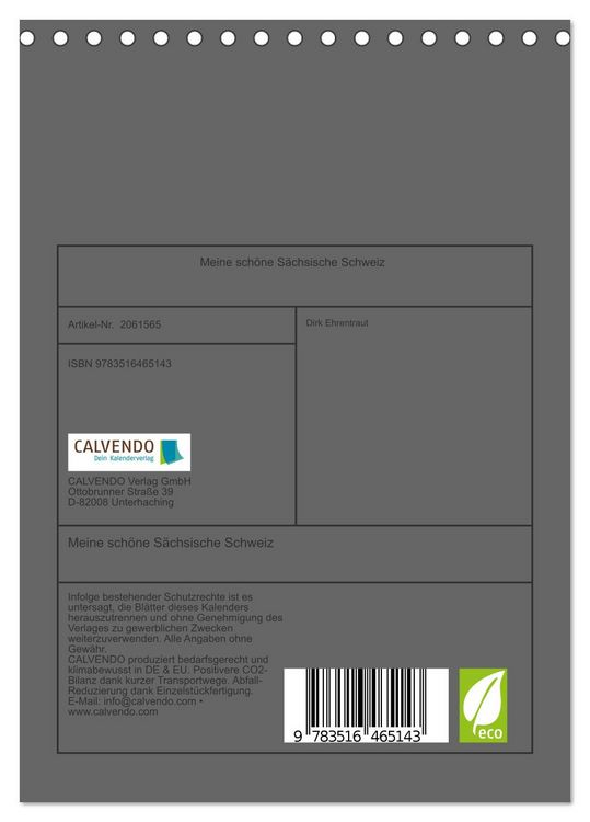Produktbild: Meine sch&ouml;ne S&auml;chsische Schweiz (Tischkalender 2026 DIN A5 hoch), CALVENDO Monatskalender