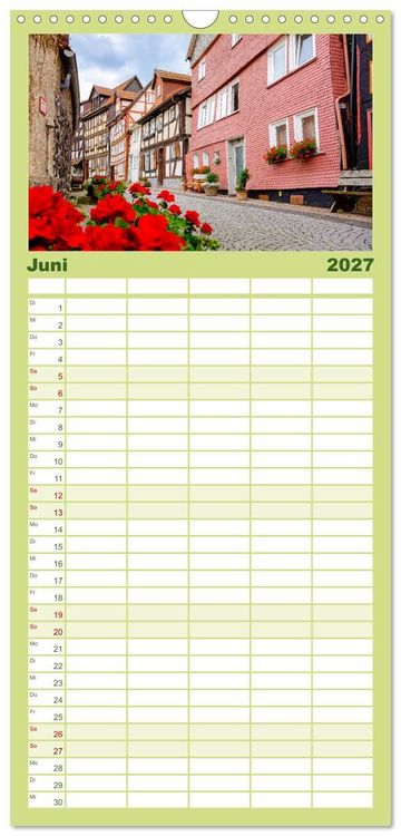 Produktbild: Familienplaner 2027 - Ein Blick auf Alsfeld mit 5 Spalten (Wandkalender, 21 x 45 cm) CALVENDO