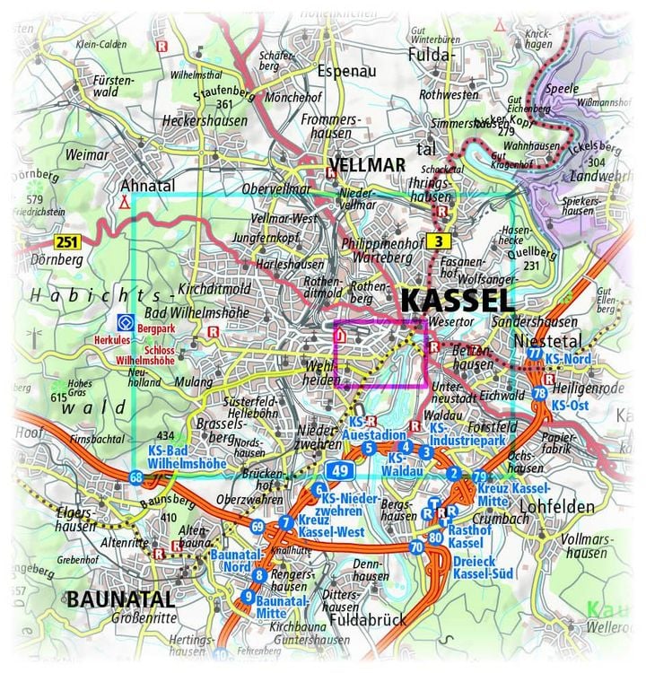 Produktbild: Kassel. Stadtplan 1:14 000