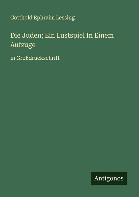 Produktbild: Die Juden; Ein Lustspiel In Einem Aufzuge