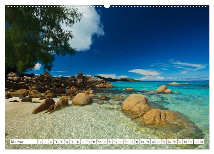 Produktbild: Seychellen - Ein letztes Paradies auf Erden (Wandkalender 2026 DIN A2 quer), CALVENDO Monatskalender