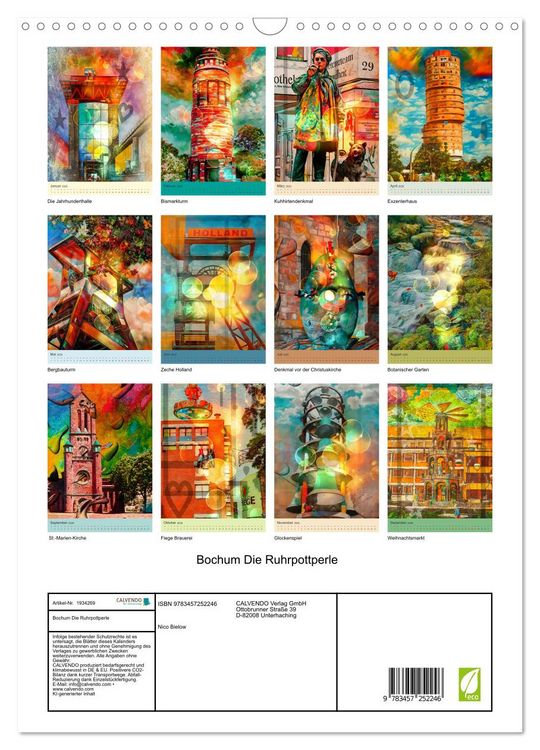 Produktbild: Bochum Die Ruhrpottperle (Wandkalender 2026 DIN A3 hoch), CALVENDO Monatskalender