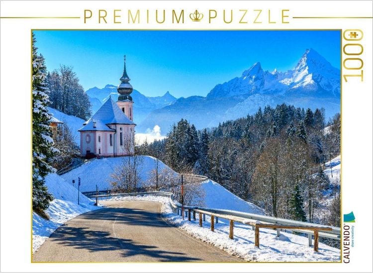 Produktbild: CALVENDO Puzzle Wallfahrtskirche Maria Gern, Berchtesgaden | 1000 Teile Lege-Gr&ouml;&szlig;e 64x48cm Foto-Puzzle f&uuml;r gl&uuml;ckliche Stunden