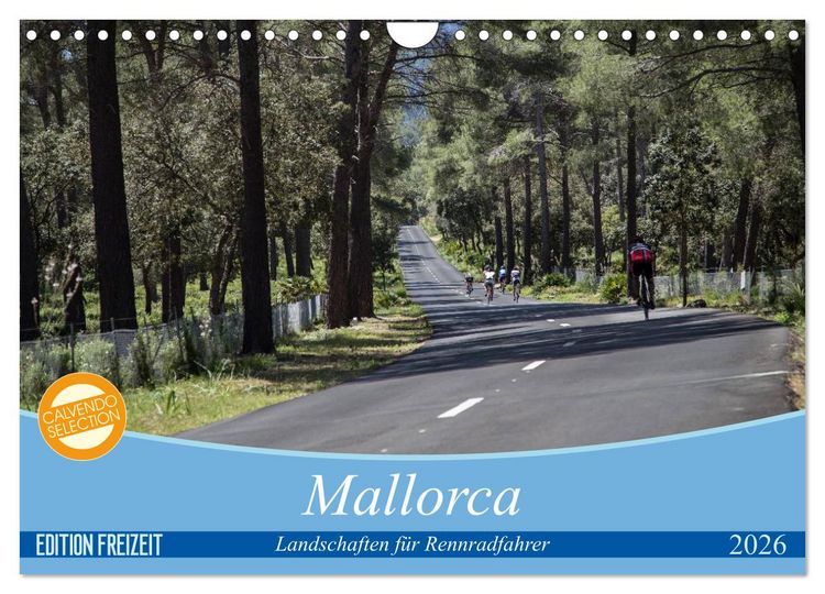 Produktbild: Mallorca: Die sch&ouml;nsten Landschaften f&uuml;r Rennradfahrer (Wandkalender 2026 DIN A4 quer), CALVENDO Monatskalender