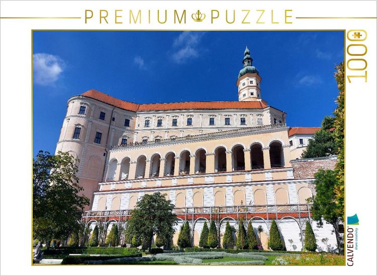Produktbild: CALVENDO Puzzle Schloss Mikulov, deutsch Nikolsburg in der Tschechischen Republik | 1000 Teile Lege-Gr&ouml;&szlig;e 64x48cm Foto-Puzzle f&uuml;r gl&uuml;ckliche Stunden