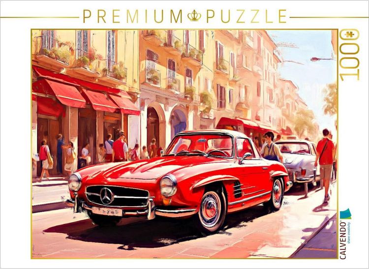 Produktbild: CALVENDO Puzzle Der klassische Mercedes-Benz 190SL gilt heutzutage als Wertanlage. | 1000 Teile Lege-Gr&ouml;&szlig;e 64x48cm Foto-Puzzle f&uuml;r gl&uuml;ckliche Stunden