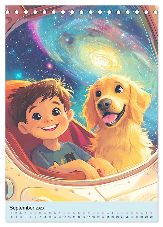 Produktbild: Im Weltall. Manga-Astronauten auf Mission (Tischkalender 2026 DIN A5 hoch), CALVENDO Monatskalender