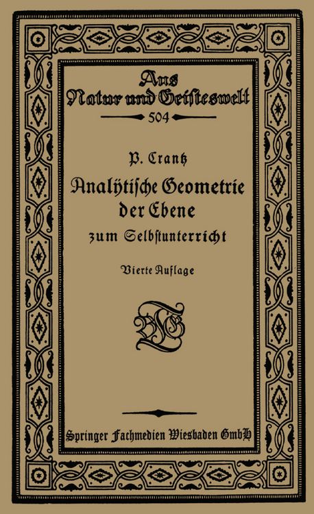 Produktbild: Analytische Geometrie der Ebene zum Selbstunterricht