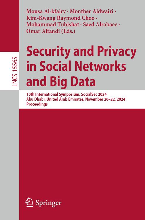Produktbild: Security and Privacy in Social Networks and Big Data