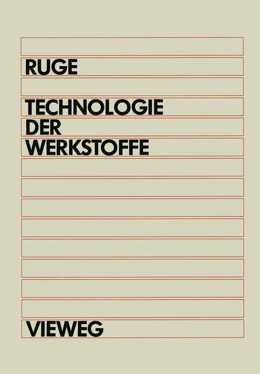 Produktbild: Technologie der Werkstoffe