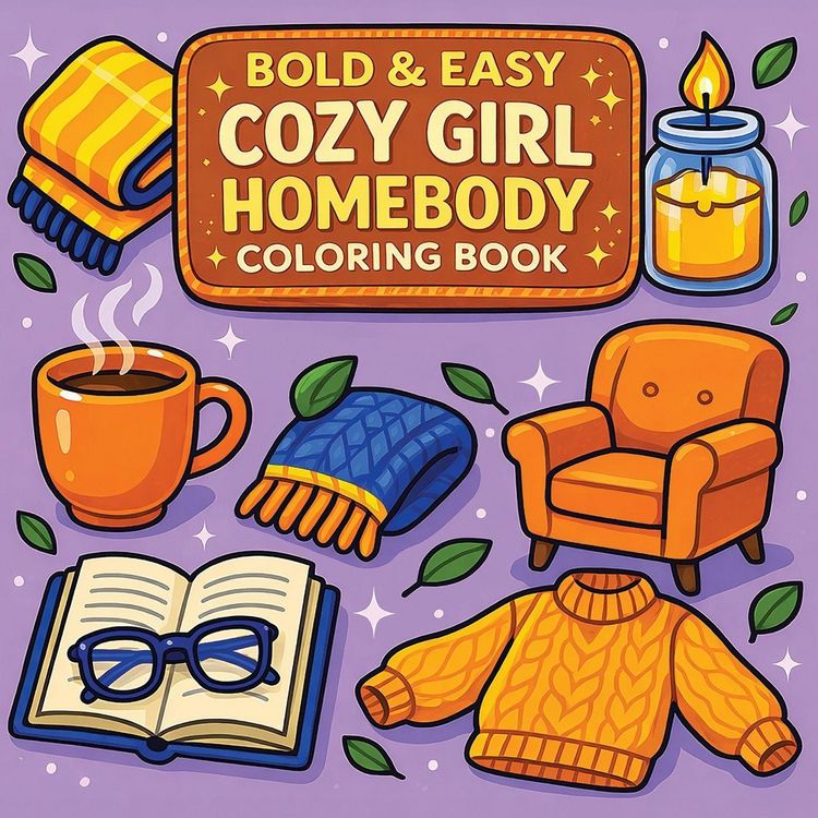 Produktbild: Bold & Easy Cozy Girl Homebody Coloring Book