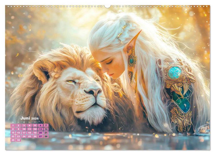 Produktbild: Fantasie ist Trumpf - Ein Blick in eine Fantasiewelt (Wandkalender 2026 DIN A2 quer), CALVENDO Monatskalender