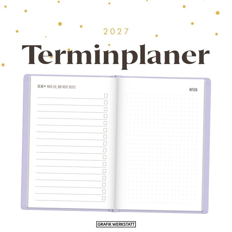 Produktbild: Terminplaner Lederlook 2027 Lavender