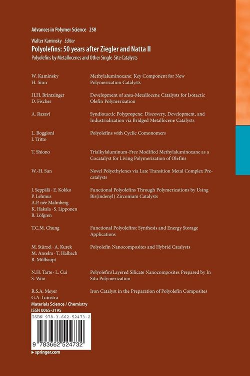 Produktbild: Polyolefins: 50 years after Ziegler and Natta II