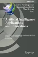 Produktbild: Artificial Intelligence Applications and Innovations