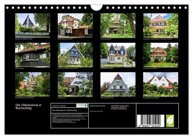 Produktbild: Die Villenkolonie in Buchschlag (Wandkalender 2026 DIN A4 quer), CALVENDO Monatskalender