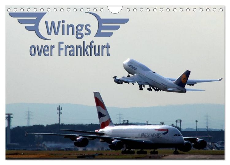 Produktbild: Wings over Frankfurt (UK Edition) (Wall Calendar 2026 DIN A4 landscape), CALVENDO 12 Month Wall Calendar