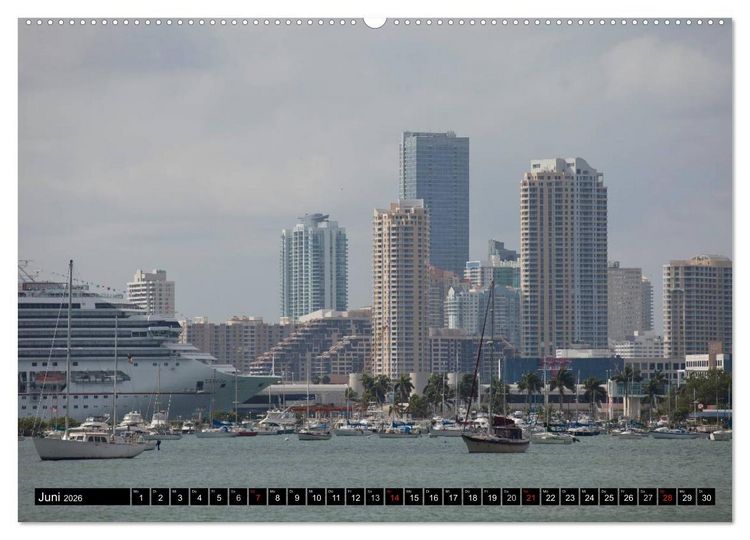 Produktbild: Miami und Florida (Wandkalender 2026 DIN A2 quer), CALVENDO Monatskalender