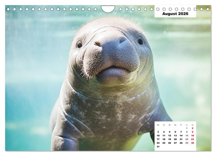 Produktbild: Manatees. Faszinierende Rundschwanzseek&uuml;he (Wandkalender 2026 DIN A4 quer), CALVENDO Monatskalender