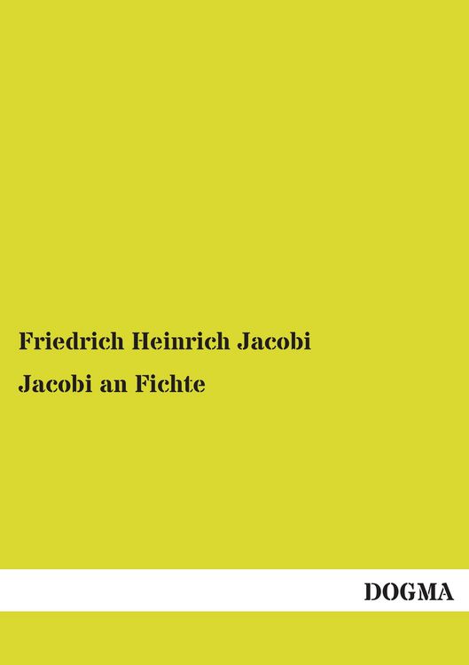 Produktbild: Jacobi an Fichte