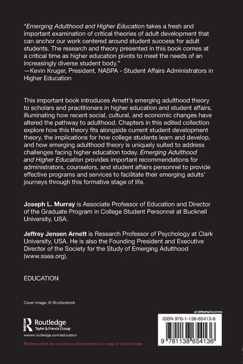 Produktbild: Emerging Adulthood and Higher Education