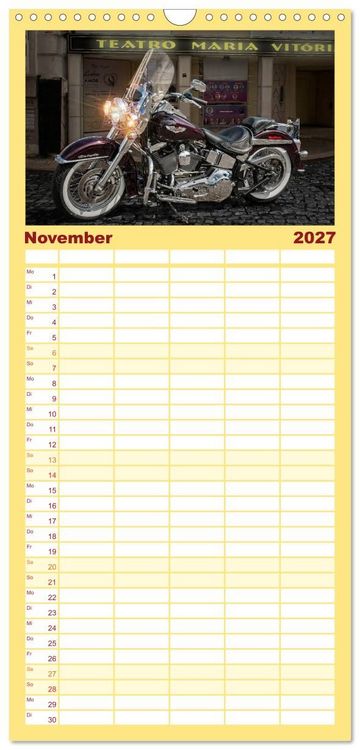 Produktbild: Familienplaner 2027 - Motorrad-Tr&auml;ume &ndash; Chopper und Custombikes mit 5 Spalten (Wandkalender, 21 x 45 cm) CALVENDO