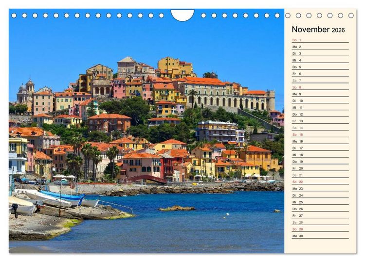 Produktbild: Urlaub an der Italienischen Riviera (Wandkalender 2026 DIN A4 quer), CALVENDO Monatskalender