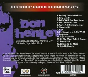 Produktbild: Henley, D: Universal Amphitheater,Universal City,Ca,Sept.