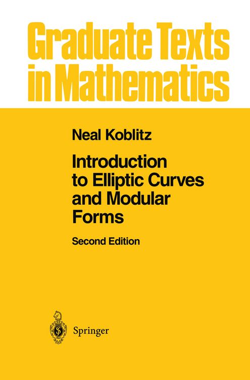 Produktbild: Introduction to Elliptic Curves and Modular Forms