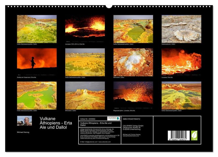 Produktbild: Vulkane &Auml;thiopiens - Erta Ale und Dallol (hochwertiger Premium Wandkalender 2026 DIN A2 quer), Kunstdruck in Hochglanz
