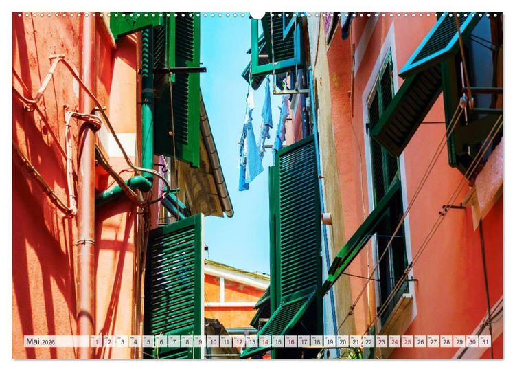 Produktbild: Cinque Terre - F&uuml;nf malerische D&ouml;rfer an der ligurischen K&uuml;ste (Wandkalender 2026 DIN A2 quer), CALVENDO Monatskalender