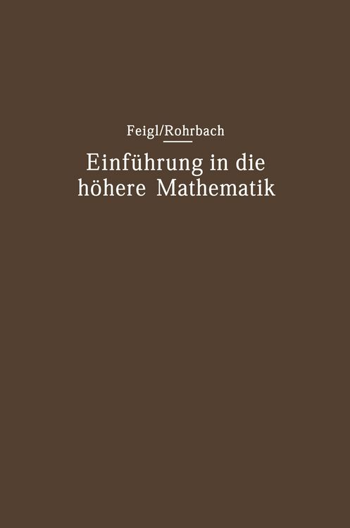 Produktbild: Einf&uuml;hrung in die h&ouml;here Mathematik